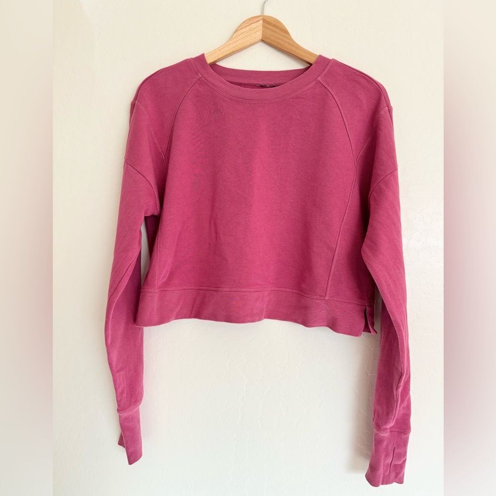 Sweaty Betty after class cropped sweatshirt Pink Size 8 (M)